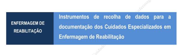 Instrumentos de colheita de dados para a documentação dos Cuidados Especializados em Enfermagem de Reabilitação